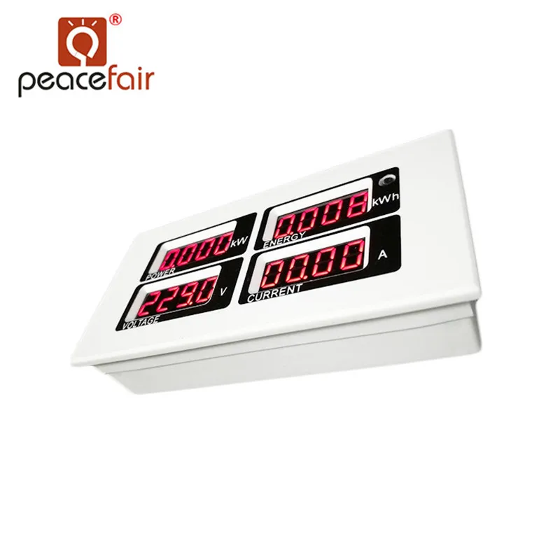 PEACEFAIR monofase AC LED wattmetro misuratore di energia 220 v100a Volt Ampere Watt Kwh Power Monitor PZEM-004 con bobina CT