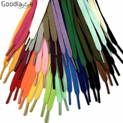 Cordones planos de 8mm de ancho para zapatillas deportivas, 24 colores, 80cm / 100cm / 120cm / 140cm / 160cm