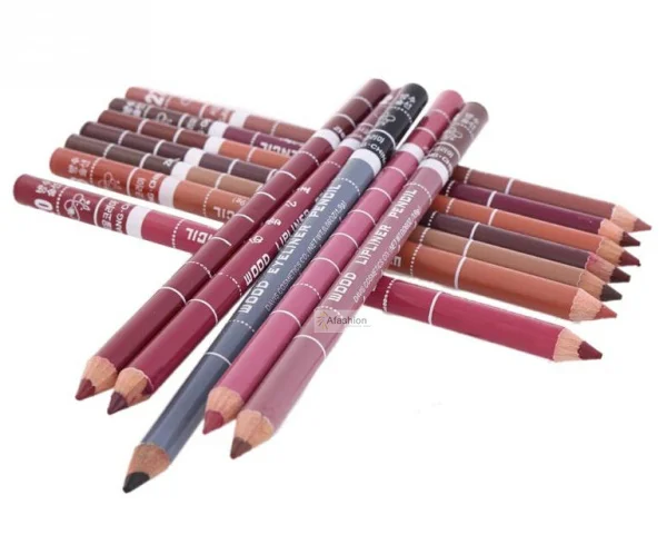 12Pcs Waterproof Lip Liner ดินสอไม้ Lipliner ปากกาสำหรับริมฝีปากที่แตกต่างกันสี Beauty เครื่องสำอางสตรีเครื่องมือ