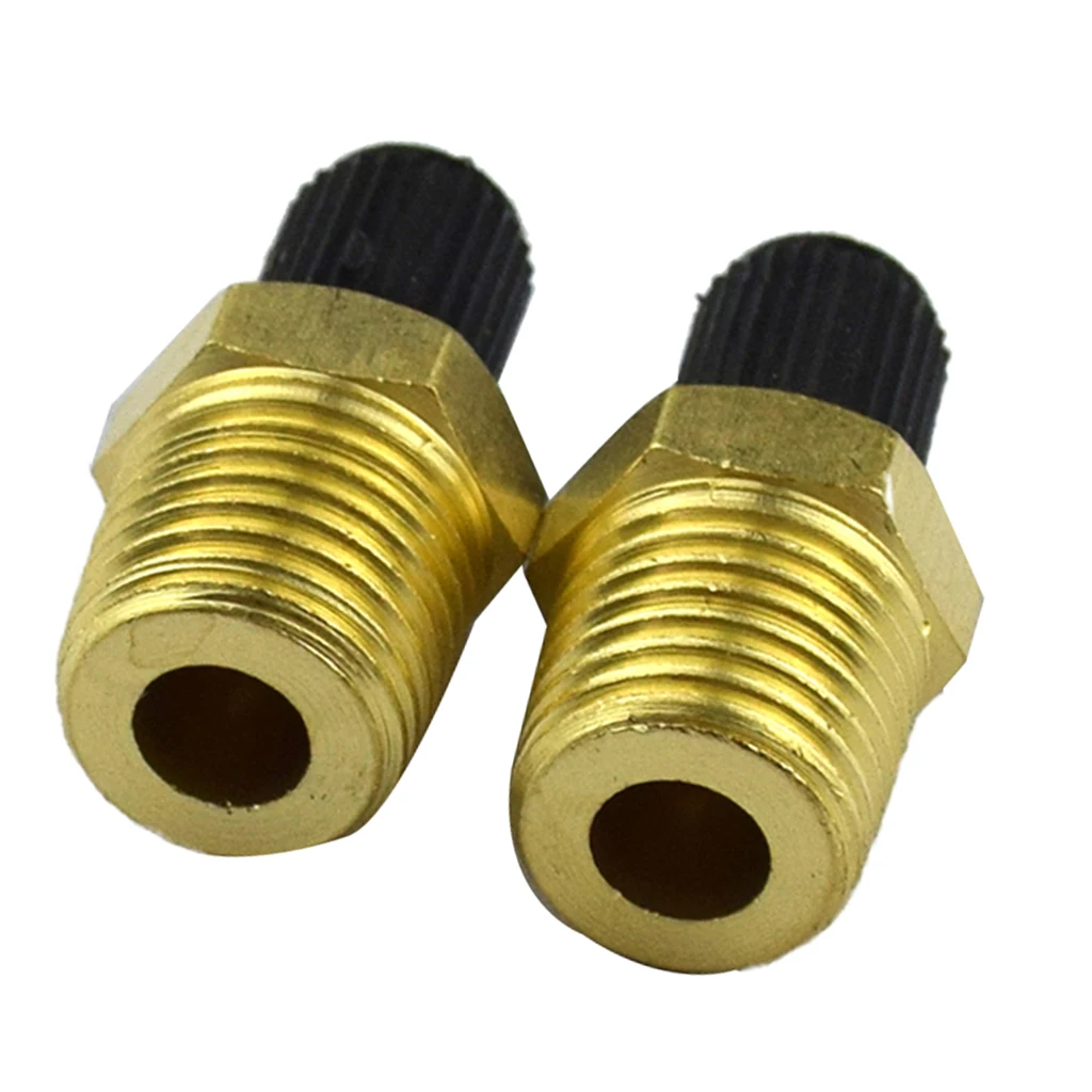 Pair 1/4 NPT Nickel Plated Brass Air Compressor Tank Fill Valve Schrader Rustless and Sturdy