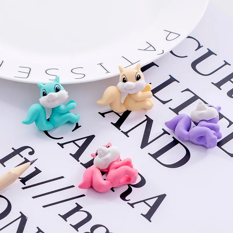 24 Pcs Creative Squirrel Cartoon Animal Eraser Student Office Stationery Eraser Wholesale Kawaii School Supplies