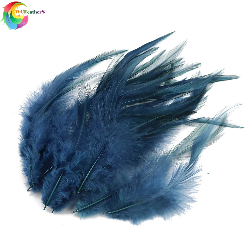 4-6inches Dyed Natural Rooster Feathers For DIY Jewelry /Hair Extension /Accessories Craft Decoration Plume 50PCS/lot