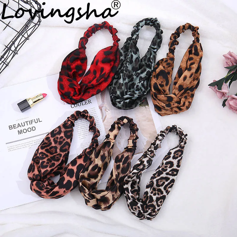 LOVINGSHA Leopard Design Hair Accessories For Women Hair Tie Fashion Ladies Hair Holder Rope Female Headbands Turban FD120