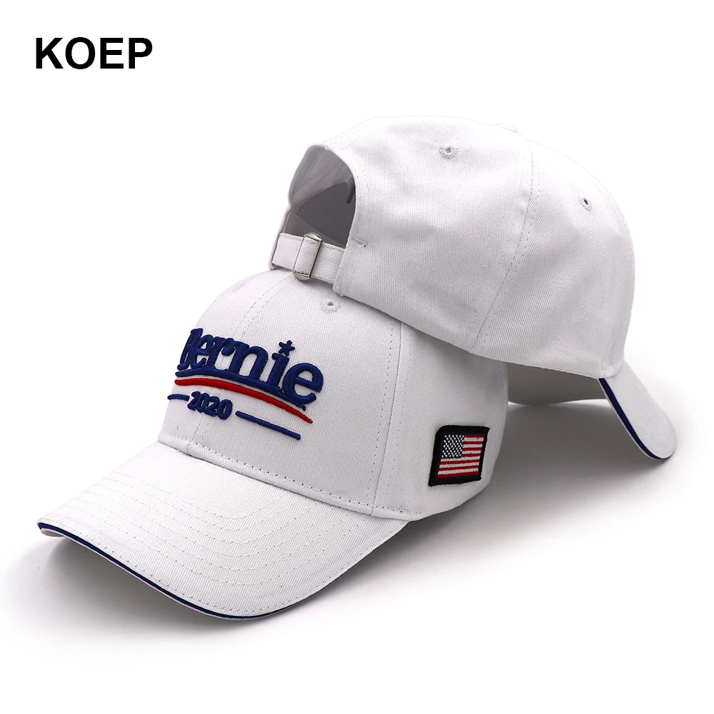 KOEP Bernie Sanders 2020 Cap USA Flag Baseball Caps Keep America Great Snapback Hat 3D Embroidery Star Letter Hindsight Hats