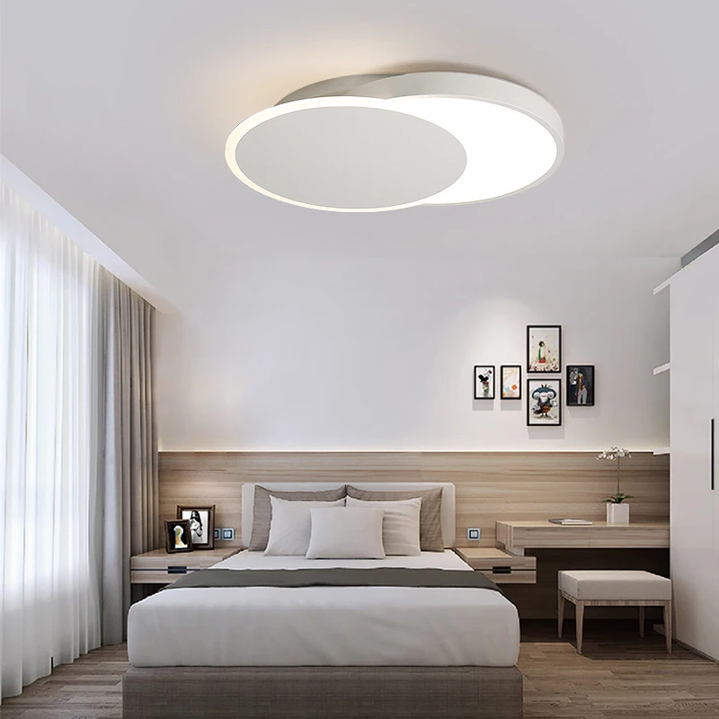 modern creative bedroom LED ceiling lights indoor simple sweet lamp different circular style lights 24w 34w  48w for study hotel