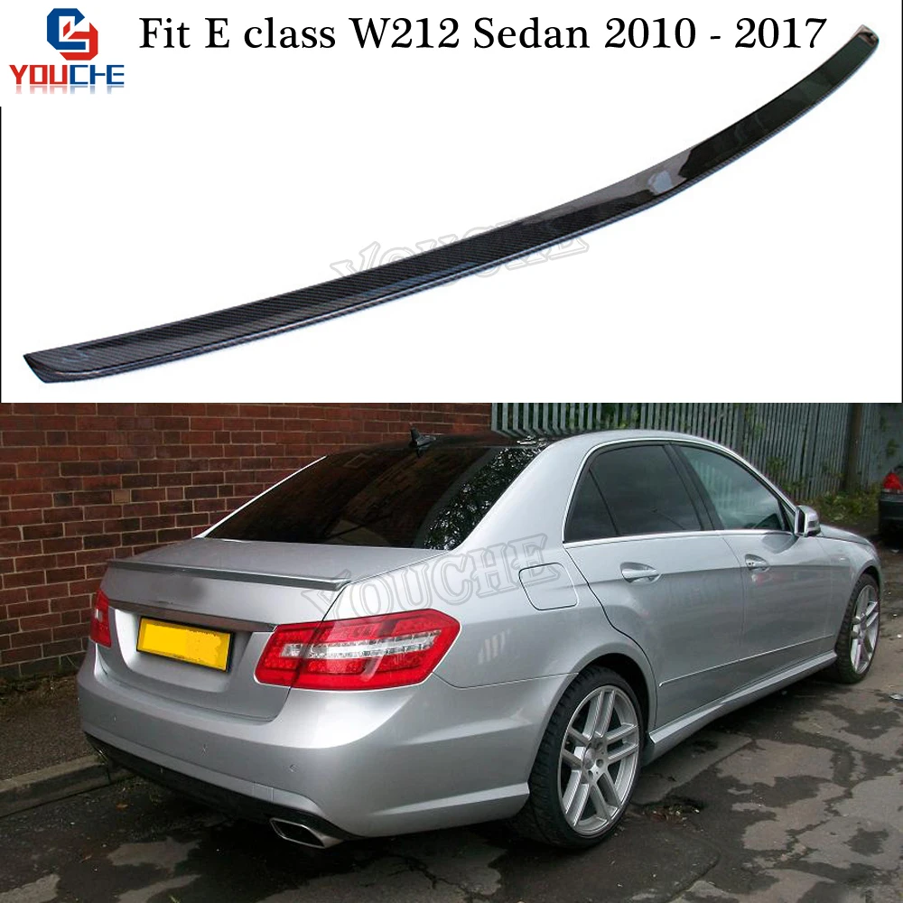 

W212 AMG Style Carbon Fiber Rear Spoiler for Mercedes E W212 4-door Sedan 2010-2016 E200 E250 E300 E350 E500 Trunk Boot Lip