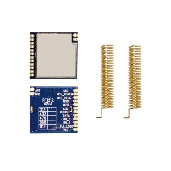 2pcs/lot 3mA 315MHz | 433MHz Low Power high sensitivity SPI FSK small RF wireless transmitter receiver module RF1212