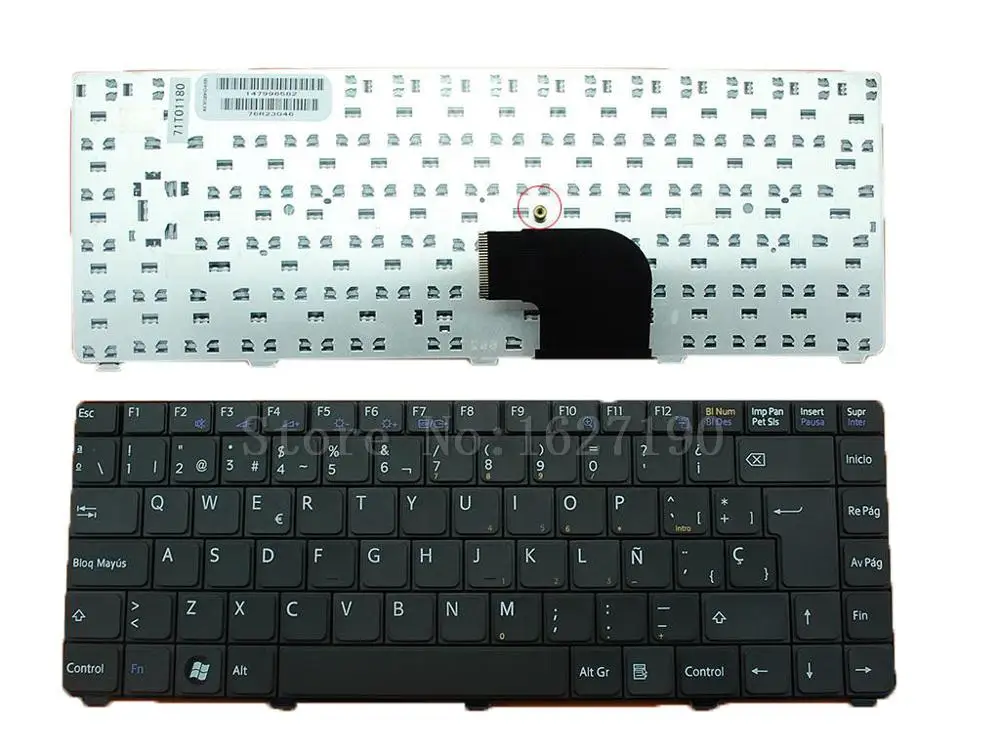 

SP Spanish Keyboard for SONY VAIO VGN-C BLACK New Laptop Keyboards With