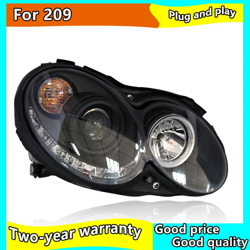 Auto stying Für Mercedes-Benz 2003-2009 W209 CLK200 230 280 320 350 LED Angel Eyes Drl LED Kopf Lichter Vordere Lampe