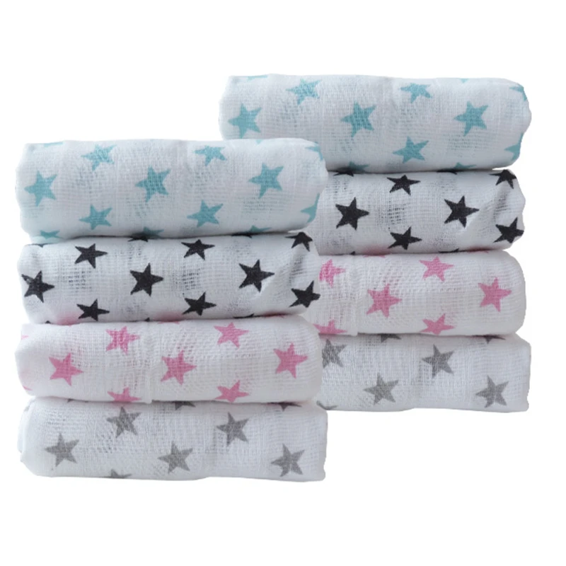 4 Pieces Newborn Muslin Diapers Baby Cotton Nappy Reusable Diapers Repeated Use Gauze Cloth Nappies 70*70 CMm