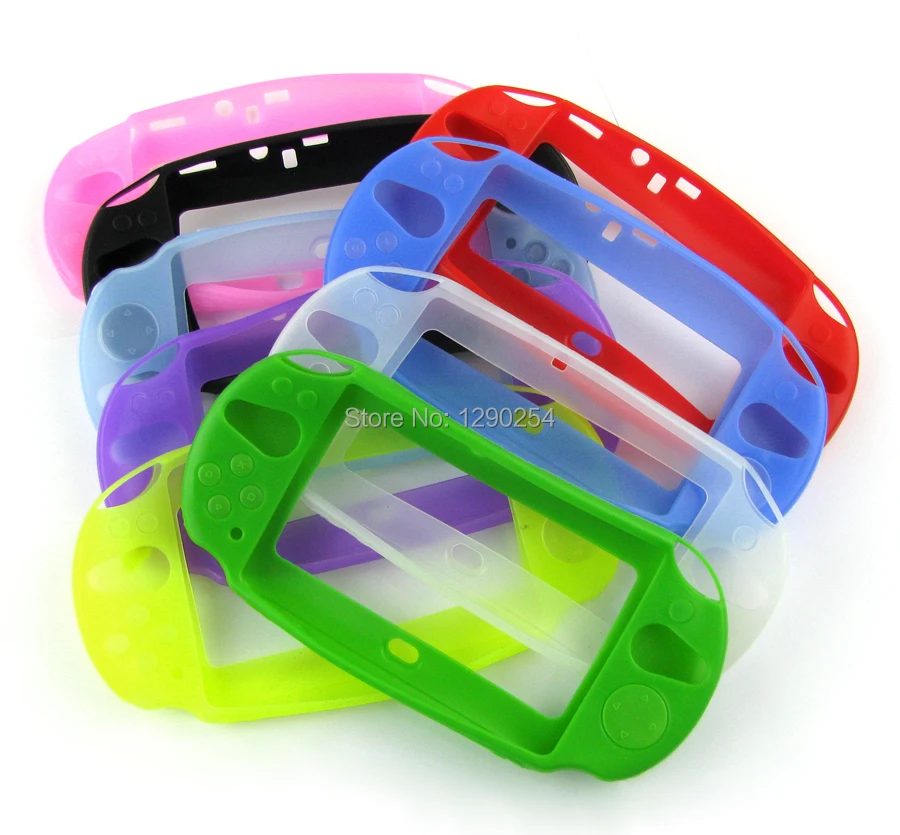 2pcs Soft Silicone Skin Protector Guard Cover Protective Case Protect Shell For PSV 2000 PSVita PSV2000 Console