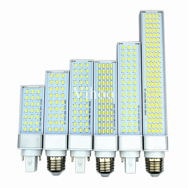 

High bright 8W 10W 12W 15W 18W 30W AC 85-265v Horizontal Plug lamp G23 G24 E27 Led Corn Bulb Spot light Lighting 180 degree 5PCS