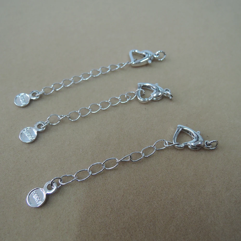 12 pcs/ lot High quality heart shape necklace clasp,bracelet clasp,pearl clasp with chain