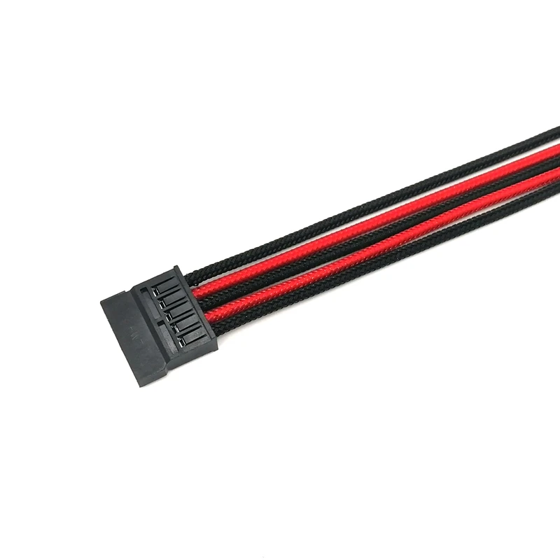 Single Sleeved 6Pin to SATA Modular Power Cable 18AWG For Corsair Type 4