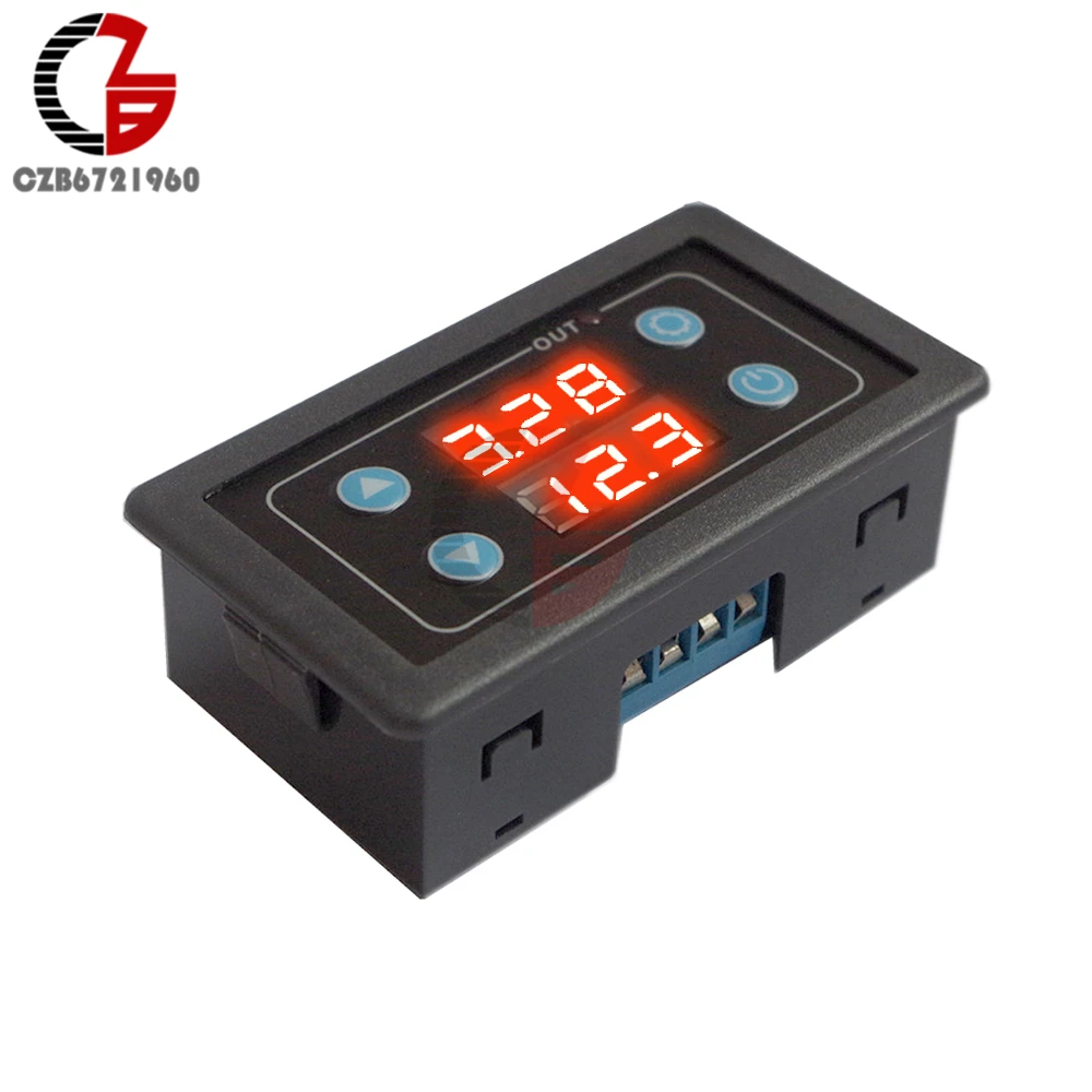 5V 12V 24V 110V 220V Digital Time Relay Module Dual Display Time Delay Relay Timer Switch Power Control for Car Home LED Light