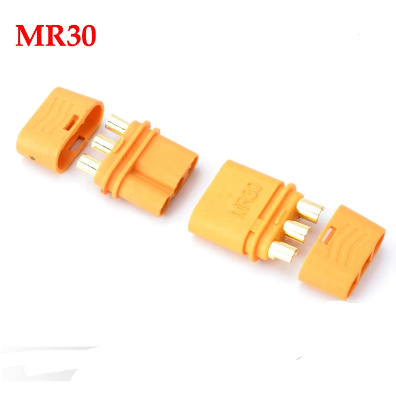 1 Pair MR30 Connector Plug With Sheath Female & Male for RC Lipo Battery RC Multicopter Airplane