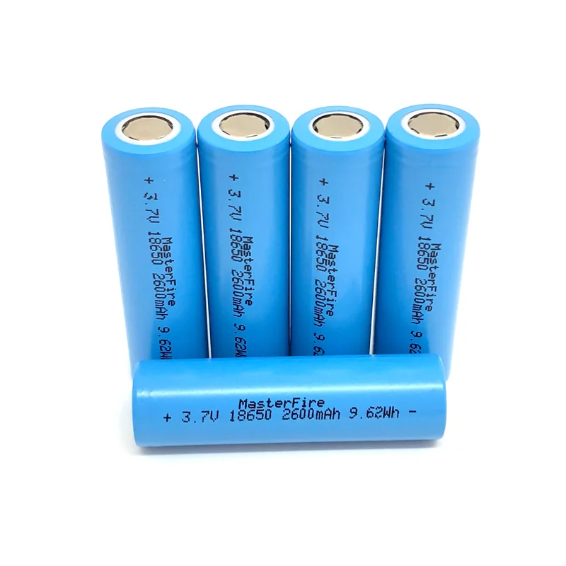 

30pcs/lot MasterFire 18650 2600mah 3.7V 9.62Wh Rechargeable Lithium-ion Battery Li-ion Batteries Cell For Flashlights Torches