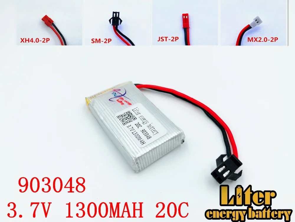 

3.7V 1300mAH 903048 20C Good supply remote control helicopter aircraft batteries lithium battery SM plug Lipo battery 903048