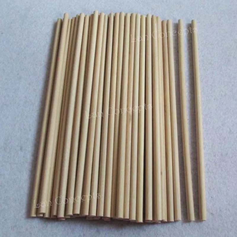 200x5mm Wood Natural Color Popsicle Sticks Round Lollipop Ice Cream Stick Kids DIY Crafts Tools - 200pcs/lot free shipping