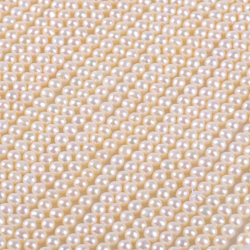 1pack/lot 4-5mm AAA quality round Ball Natural freshwater Pearl spacer Loose Beads DIY for Jewelry bracelet necklace