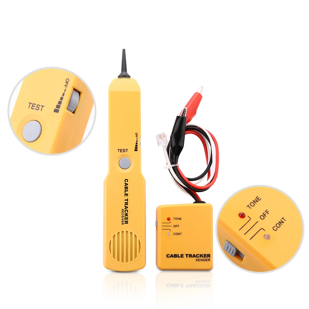 RJ11 Network Tools Kit  Cable Tracker Wire Tester Cable Finder Toner Diagnose Tone Telephone Line Finder Detector