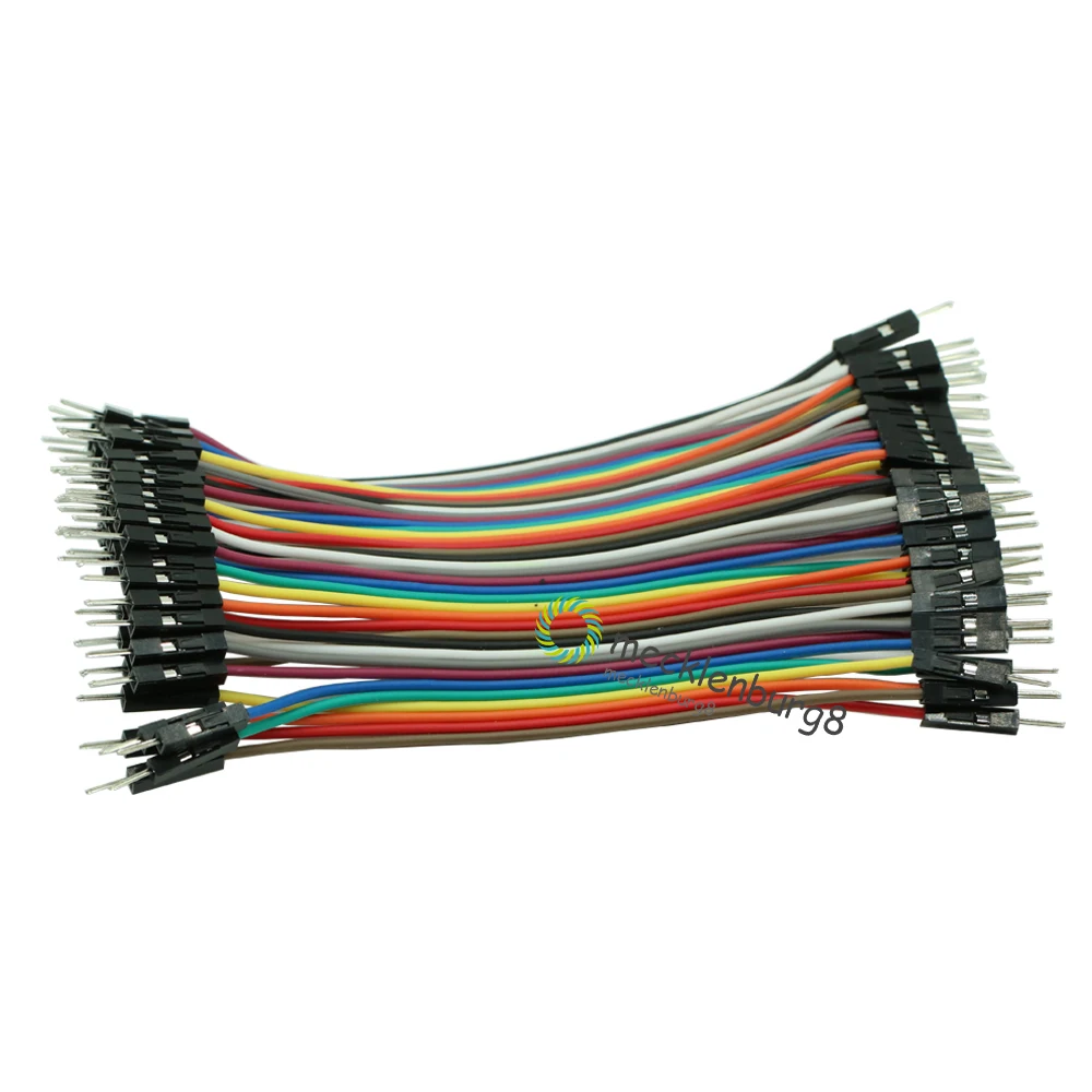 40PCS 10CM 2.54MM Row Male to Male Dupont Cable Breadboard Jumper Wire For arduino