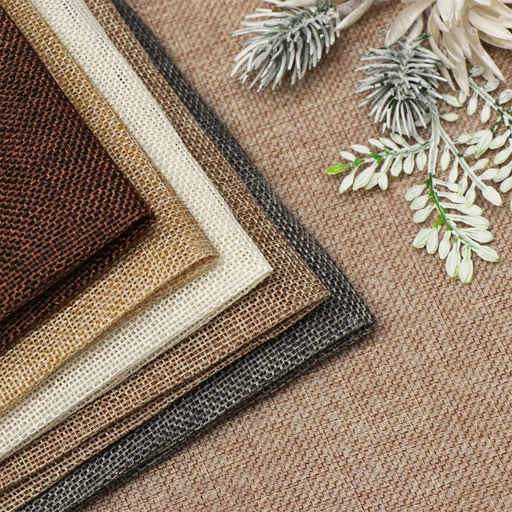 Solid Color Background Cloth Photography Limitation Linen Woven Fabric Vintage Background Props 45*50mm