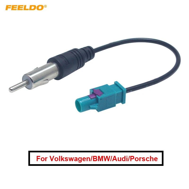 

FEELDO 1Pc Car Stereo Radio Audio Installation FM/AM Antenna Adapter For Volkswagen/BMW/Audi/Porsche/Mini Wiring Cable #AM6007