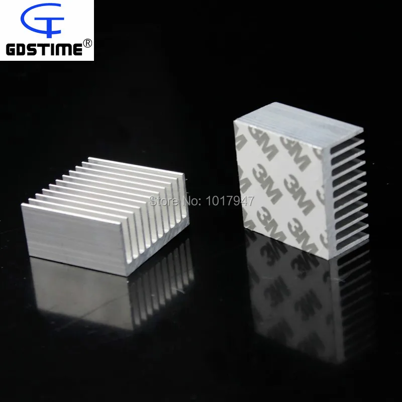 50pcs lot Gdstime 40x40x20mm adhesive Aluminum Heat Sink For Memory Chip IC