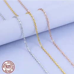 Wholesale 925 Sterling Silver 0.8mm Link Rolo Chains Necklace for Women 40cm,45cm ,50cm,55cm,60cm,Fashion Women's Jewelry Chains