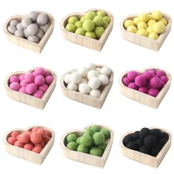 10pc 20mm Felt Balls New Wool Pom Poms Beads DIY Room Party Christmas Gift DIY Craft Round Wool Felt Balls Make Ring Rattle