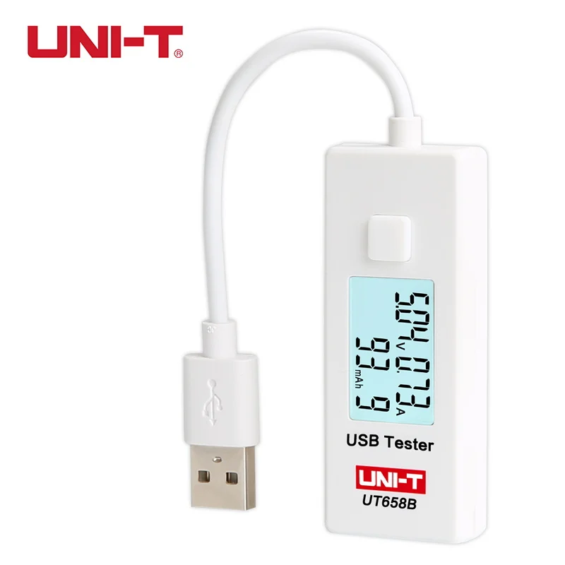 UNI T – testeur USB UT658B, pour téléphone, ordinateur, tension de charge, moniteur d\'énergie, écran LCD rétro-éclairé