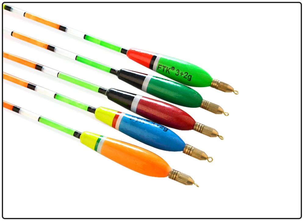 FTK 5 Stück/Set Schwimmer 3+2g 4+2g 5+2g 6+2g Gemischte Farben Barguzinsky-Fichten-Schwimmer Vertikale Schwimmer für Karpfenangeln Angelzubehör – Detail 9