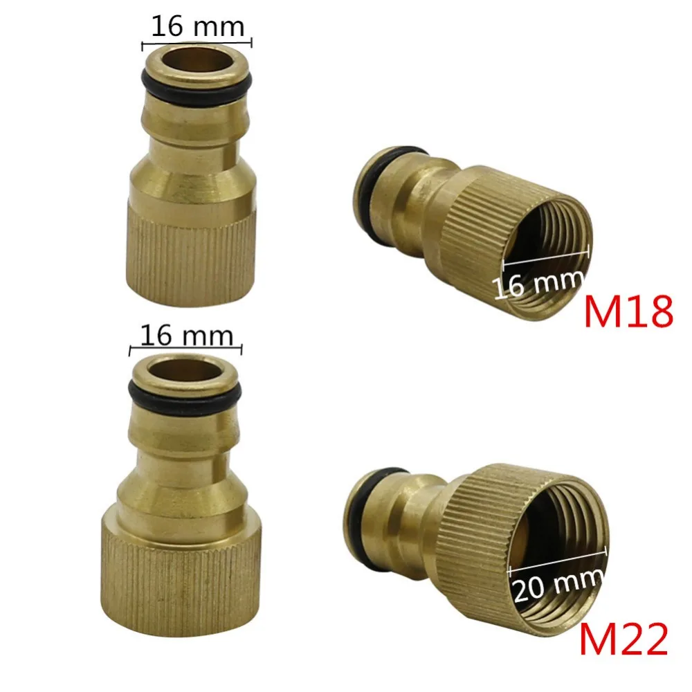 M18,M22 Brass female Thread connector Water Pump Nipple Joint Plumbing Pipe Fitting Hose Coupling Joint tube 1 Pc