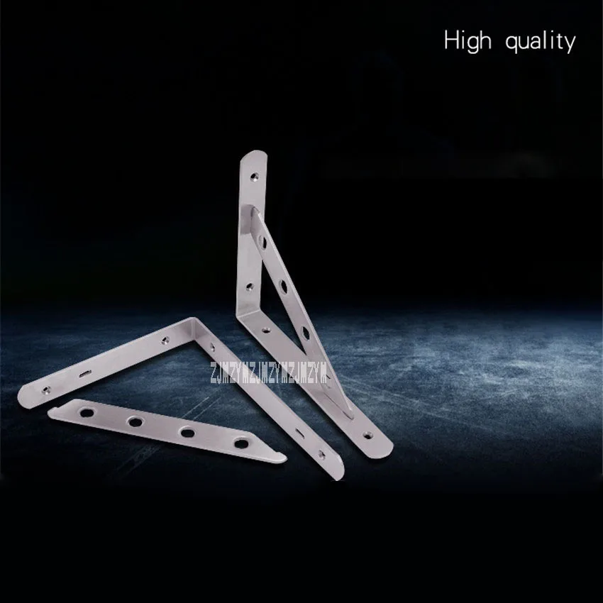 120pcs/lot High Quality Wall Laminates Bracket Wall Partition Support Frame Thicken Stainless Steel Triangular Bracket 50-100kg