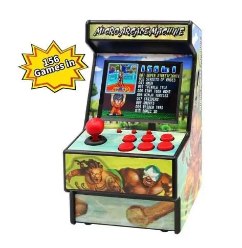 

Mini Arcade Game 156 Classic Handheld Games Portable for Kids & Adults 2.8" Eye-Protected Colorful Screen & Rechargeable Battery
