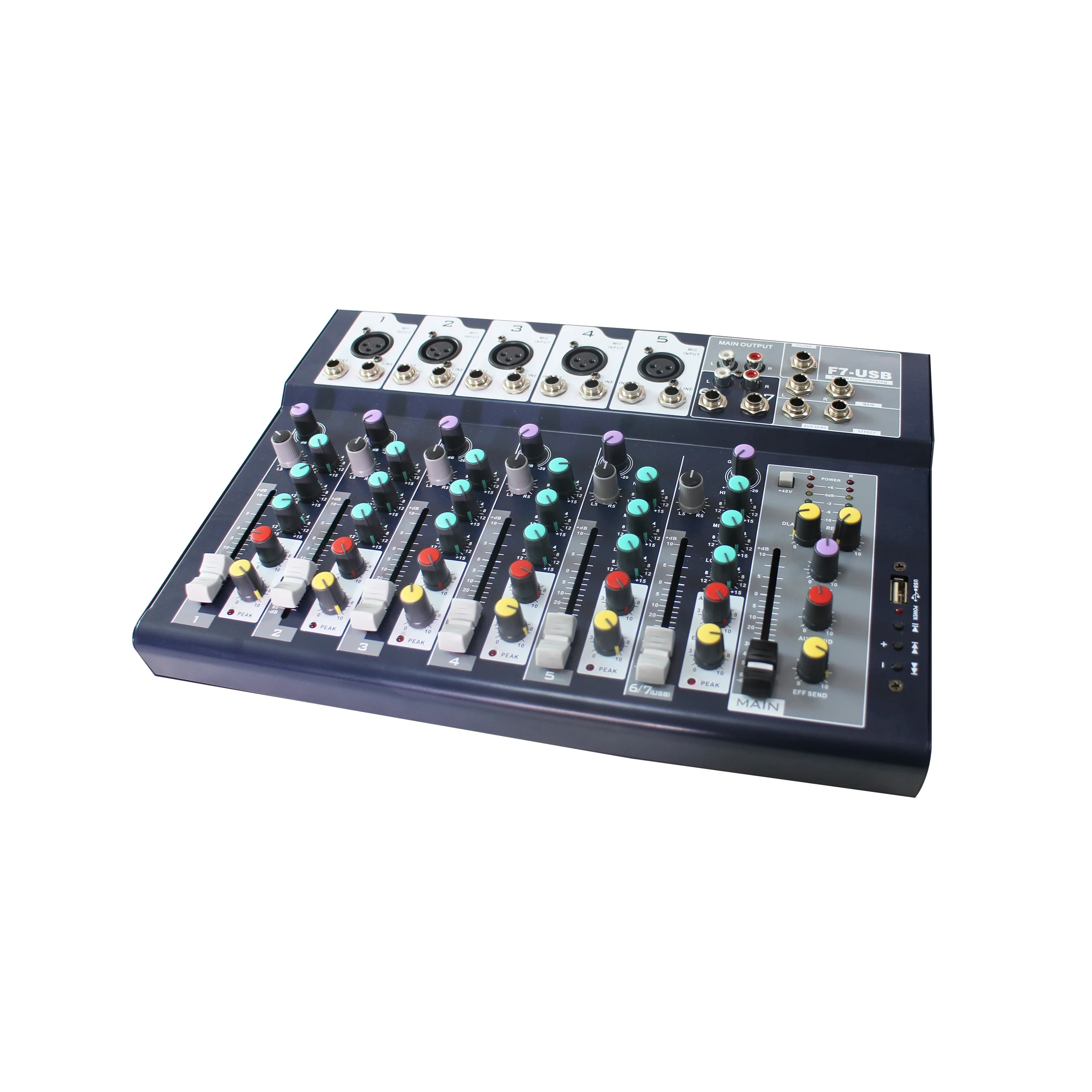 Мини-аудиомиксер pa, 721043, 15 Вт, 7 каналов, Поддержка аудио форматов, Bluetooth для сцены, совещаний и вещания