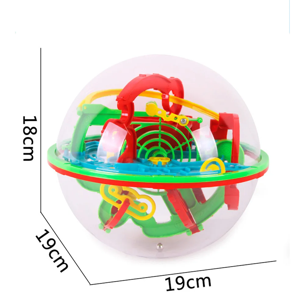 Large 100 Steps 3D Magic Intellect Maze Ball Track Puzzle Toy Perplexus Epic Game Children Adult Magnetic Balls Toys for Kids