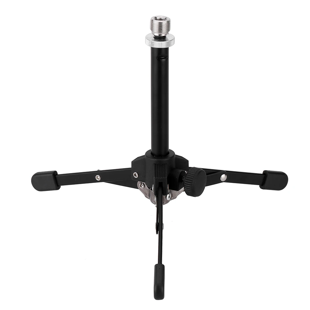 High Quality ammoon MS-12 Mini Foldable Desktop Tabletop Tripod Microphone Mic Stand Holder