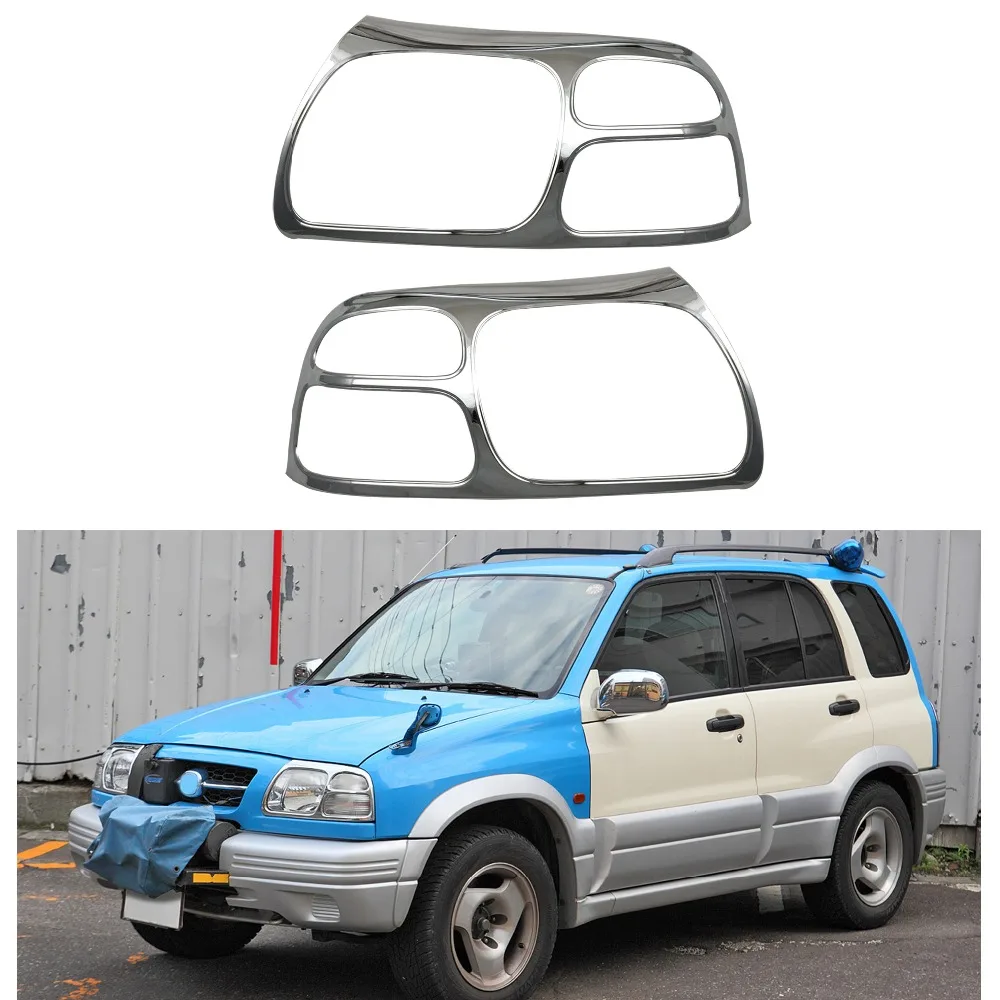 

For Suzuki Vitara Grande Escudo 2.0 1998-2005 Head Lamp Cover Trim Frame Light cover Sticker Car Styling Accessory 2PCS