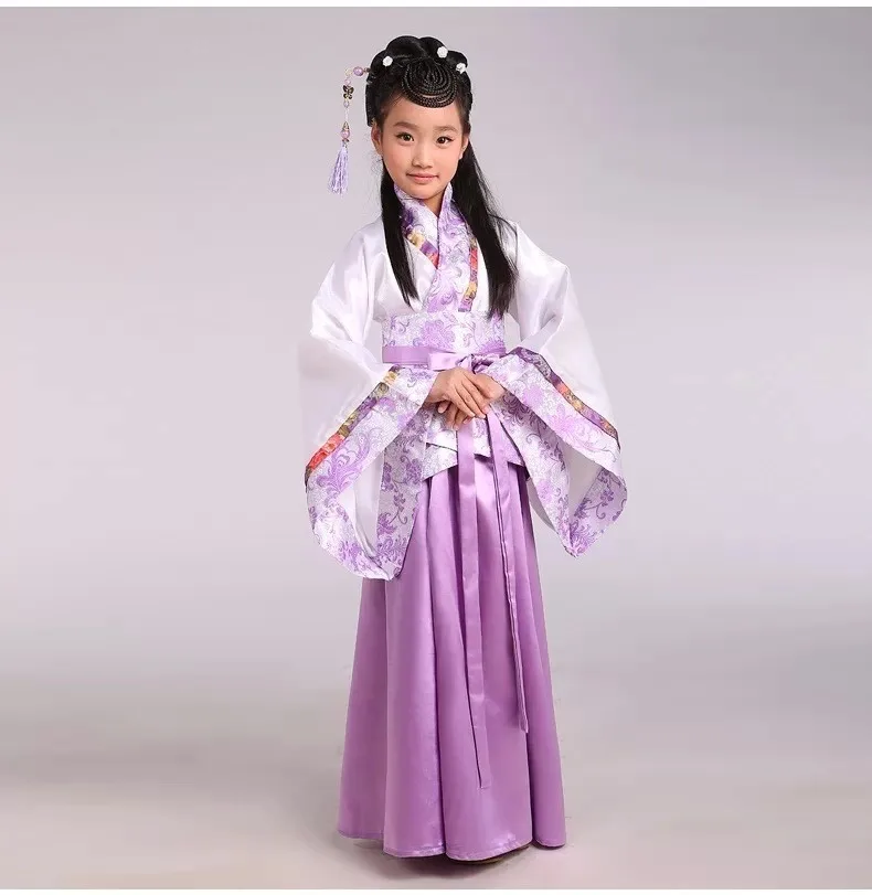 Neue chinesische dance kostüme kinder traditionellen chinesischen tanz kostüm mädchen traditionelle alte chinesische kleidung hanfu kleid