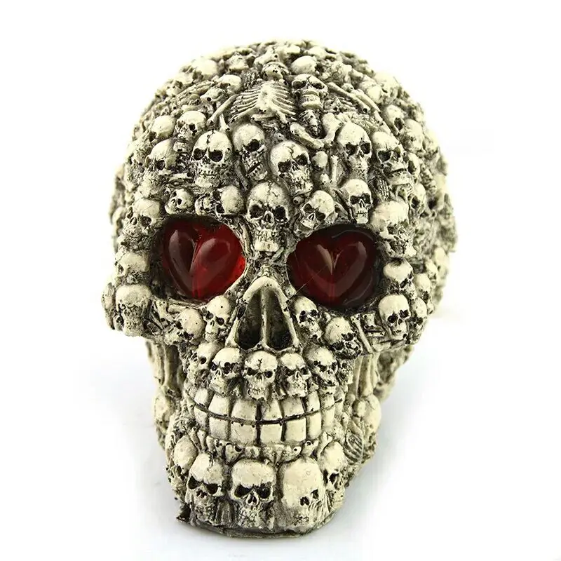 LED شكل الإنسان الهيكل العظمي رئيس Homosapiens الجمجمة تمثال تمثال شيطان الشر ديكور المنزل الكمامات النكات العملية لعبة شريط يمكن تألق