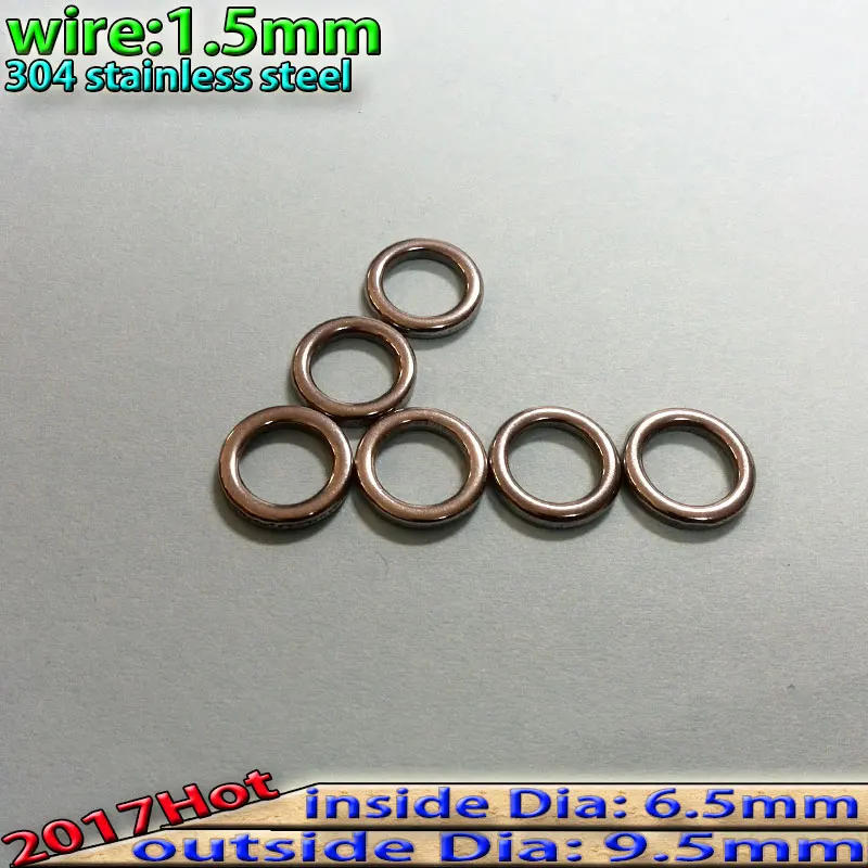 2017new fishing solid ring Good quality Power connector size:1.5mm*6.5mm*9.5mm quantily:40pcs/lot