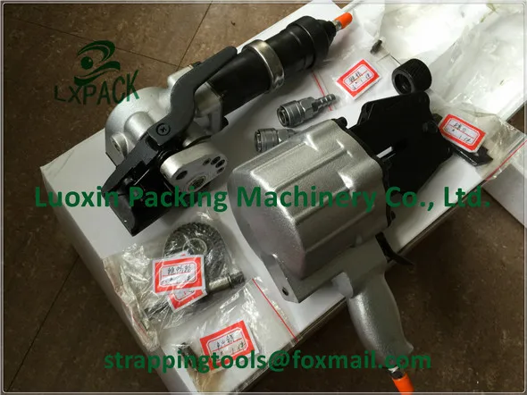 LX-PACK brand lowest factory price Pneumatic pusher type combination steel strapping tool Pneumatic steel strapping tool