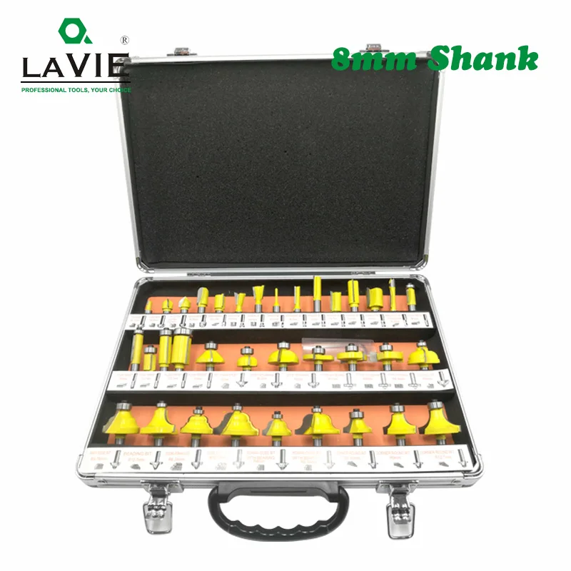 Carpintaria Flush Router Bits Milímetros Shank Chanfro Reto Aparar Bits Faça Você Mesmo Milling Cutter Madeira Gravura Ferramenta Mc02008 35 Pcs