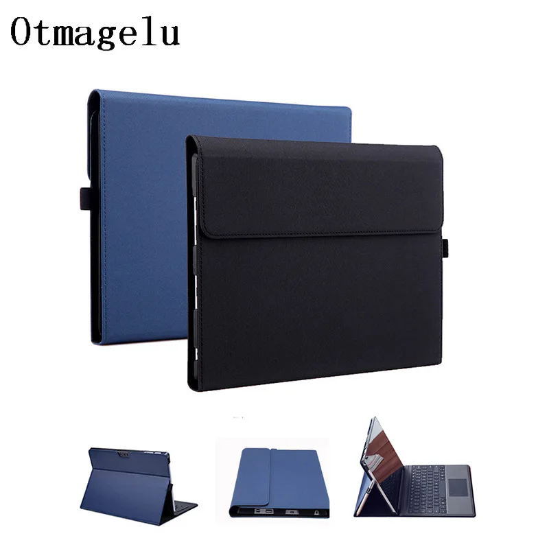 Tablet PC Caso Para Microsoft Surface Pro 4 5 6 Sleever Inteligente PU de Couro Para A Superfície Pro 6 5 12.3 ''Tablet Capa Protetor Suporte