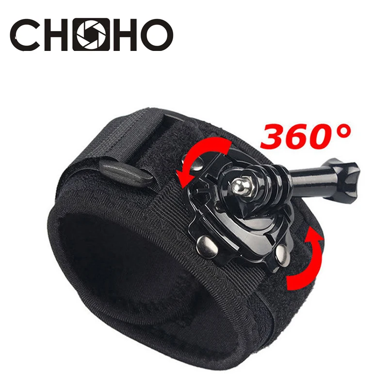 Wrist Mount Band Strap 360 Degrees + Screw For GOPRO Hero 11 10 9 SJ4000 SJ5000 SJCAM  Xiaomi Yi 4K Lite Camera Accessories