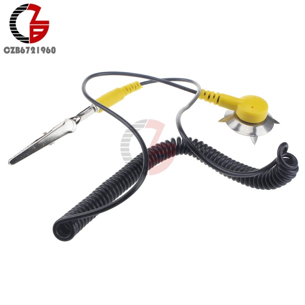NEW Anti-Static Coil Cable Anti Static ESD Mats Grounding Prevent Static 50cm Cable
