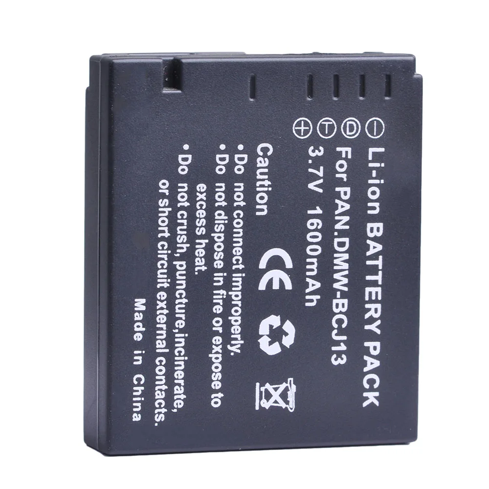 1pc 1600mAH DMW-BCJ13 DMW BCJ13 Rechargeable Li-ion Bateria For Panasonic DMW-BCJ13 DMC LX5 LX5 LX5GK LX5K LX5W Camera Battery