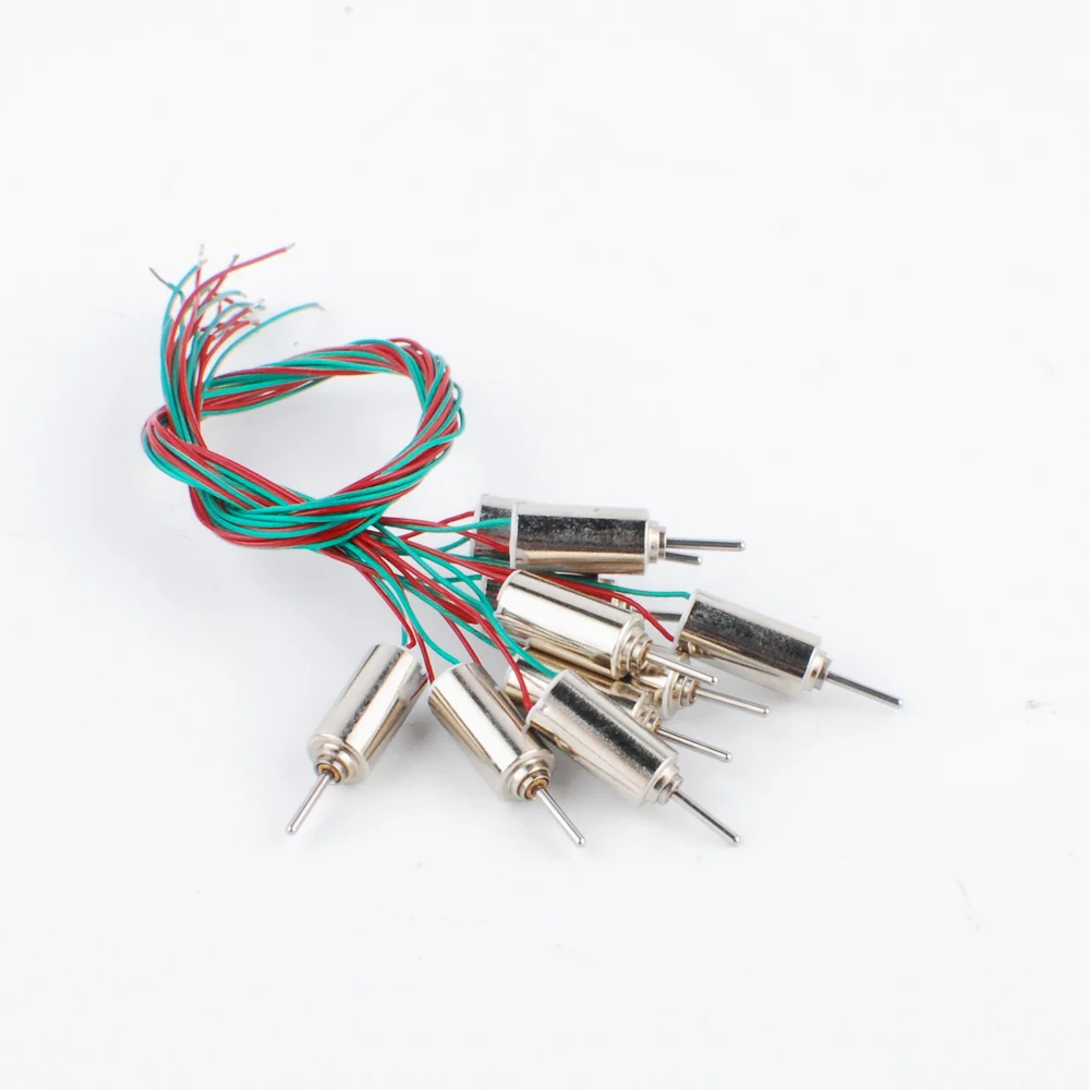 10 Pcs 4*8mm Coreless DC Motor Super high speed 3V DC 60mA 70000RPM 0408-4035 for RC helicopter aircraft